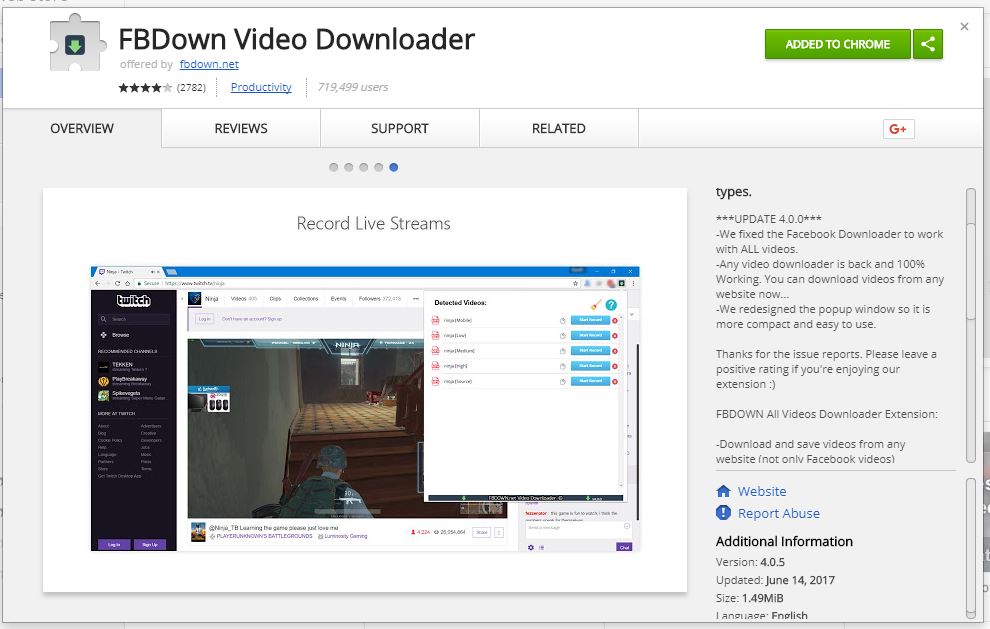 google chrome video downloader