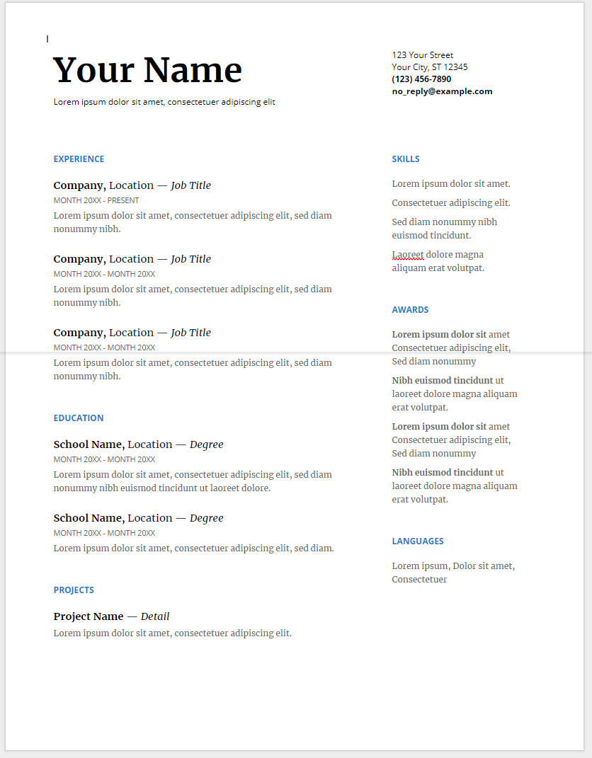 Google Resume Format from techiestechguide.com