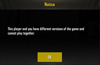 Solved This Player And You Have Different Versions Of The Game - reason why it shows different versions error on pubg mobile