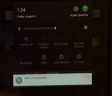 Alexa Accessories notification