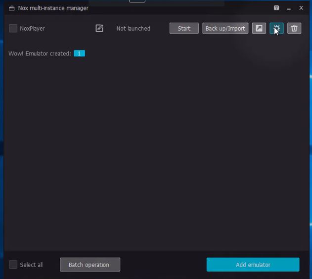 how to create shortcut for nox multi instance manager