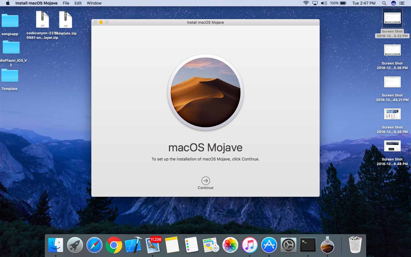 cant download macos mojave