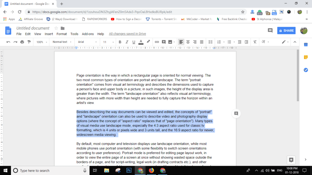 How to Highlight text in Google Docs? Change Text background Color ...