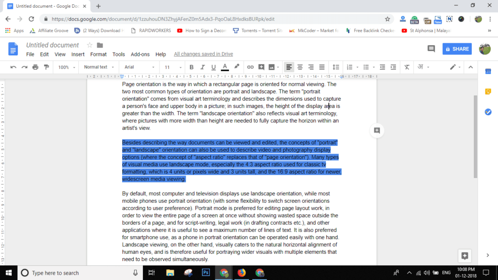 How to Highlight text in Google Docs? Change Text background Color ...