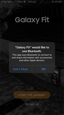 galaxy fit connect to iphone