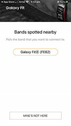 Connect Galaxy Fit e Band With iPhone