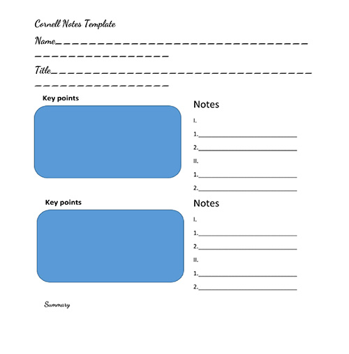 20+ Cornell notes template 2020 Google Docs & Word Printable themes