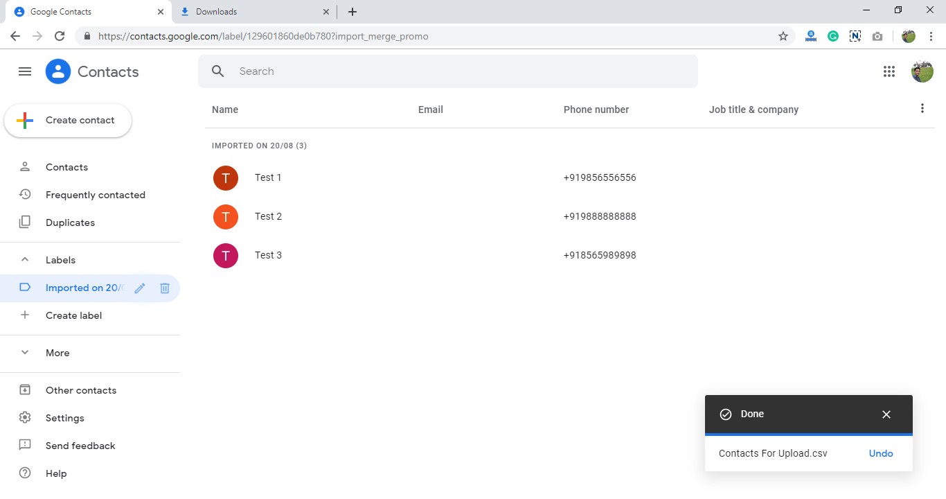 How To Import Contacts To Google Contacts Using Csv Excel File