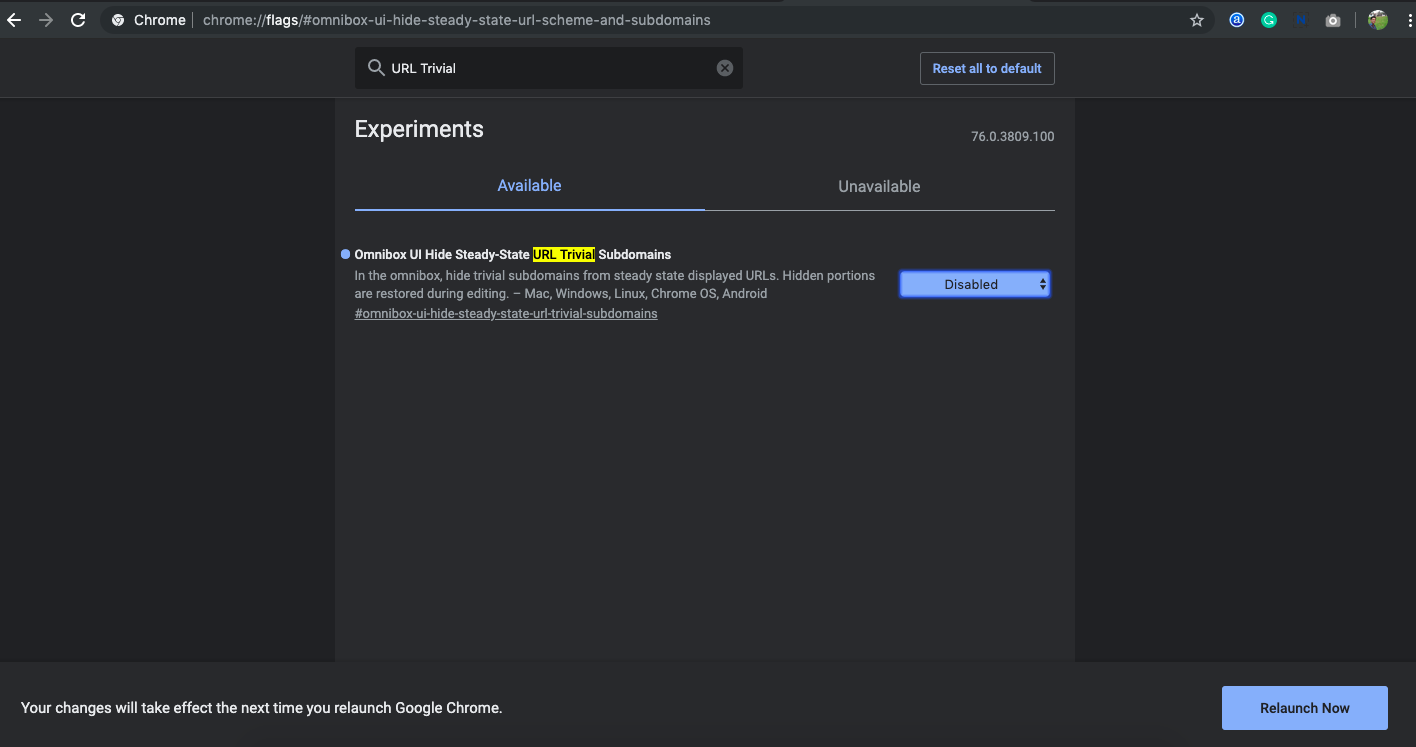 Omnibox UI Hide Steady-State URL Trivial Subdomains