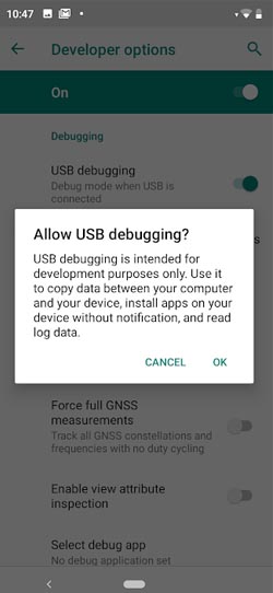 USB Debugging on Xiaomi Mi A3
