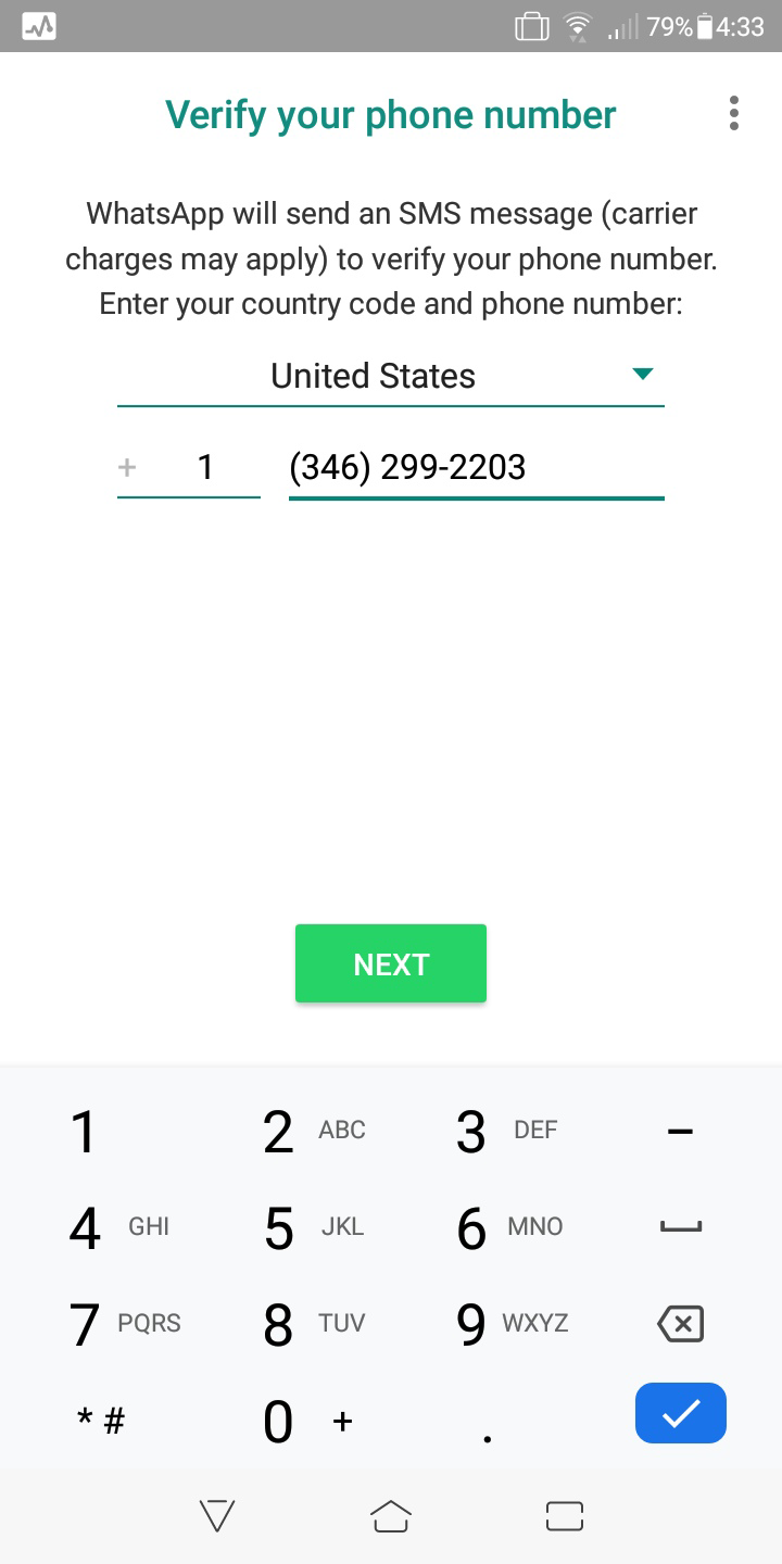 American number for WhatsApp in 2019