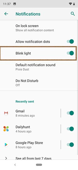 Led Notification on Xiaomi Mi A3