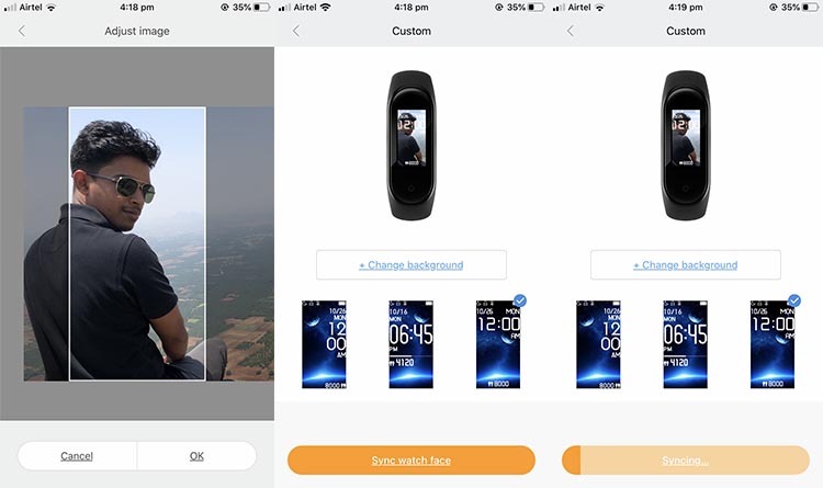 Add your own Photos as Mi Band 4 faces