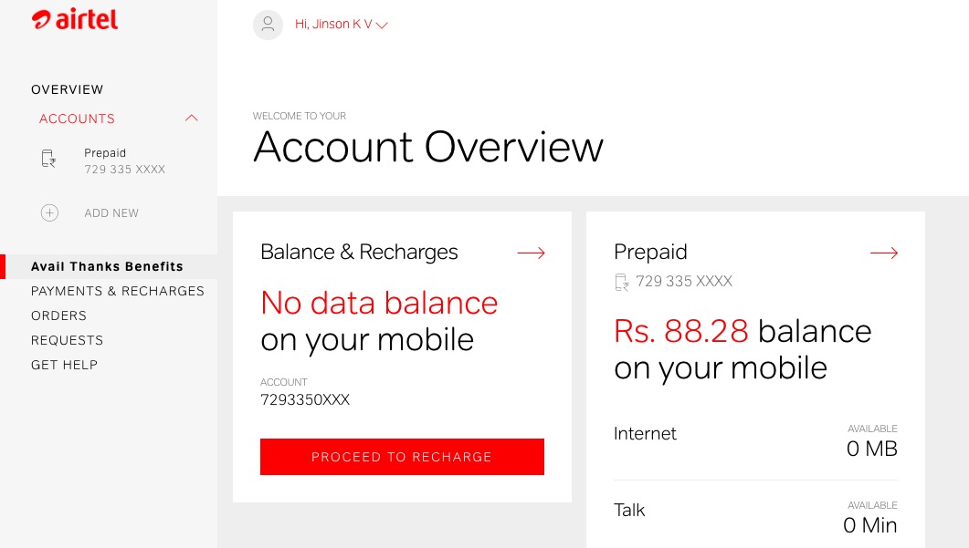 Airtel USSD Codes mobile number check